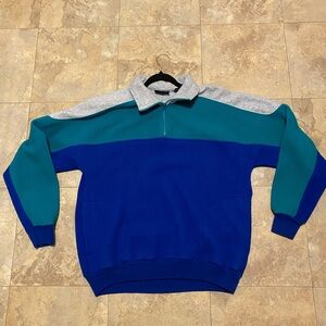 Vintage Colorblock Pullover Sweater